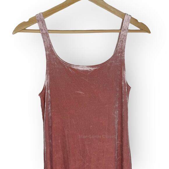 Zara Trafaluc Velvet Bodycon Tank Dress | Small | Pink Scoop Neck Party Cocktail - Picture 5 of 6
